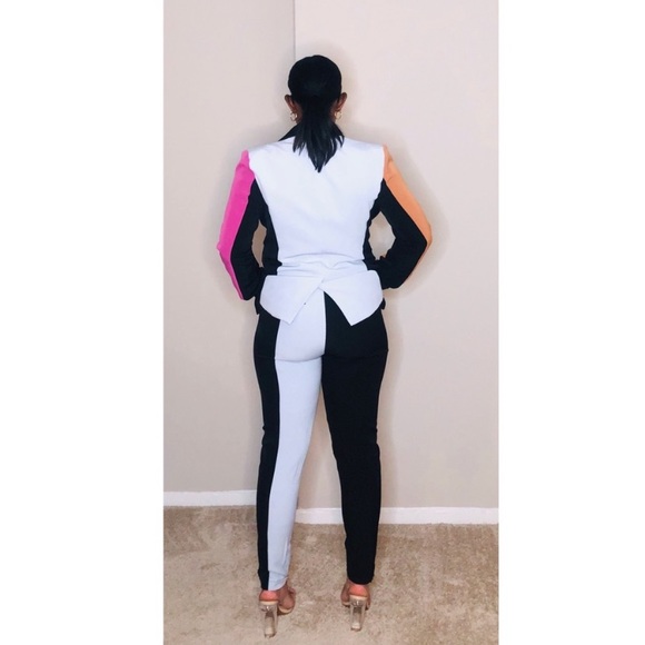 Color block suit set - Picture 2 of 2